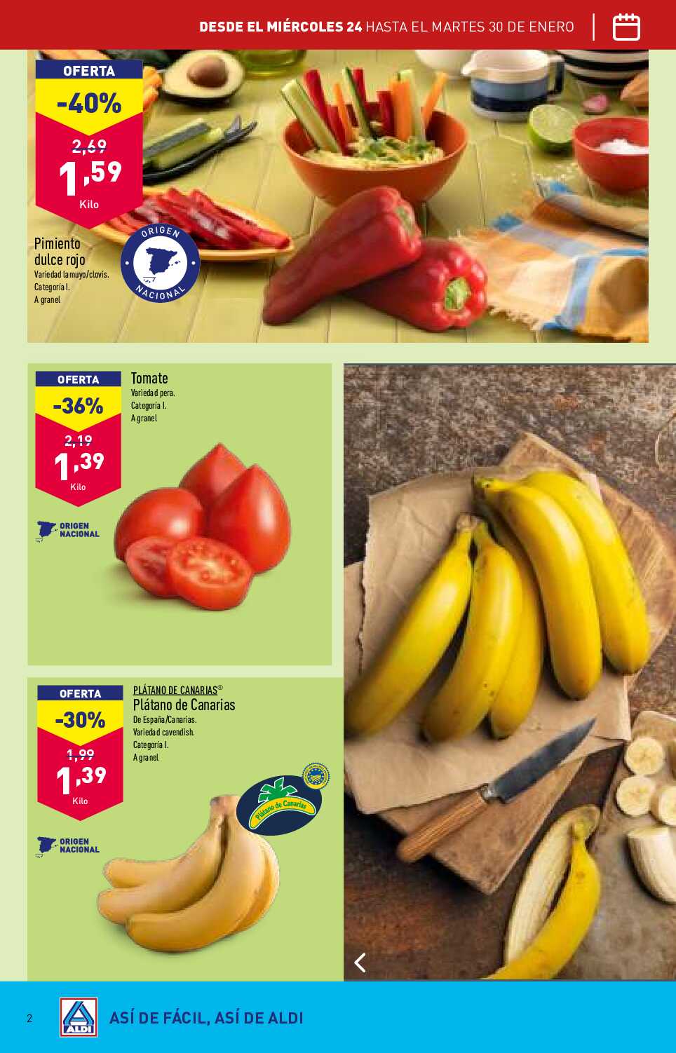 Folleto semanal Aldi. Página 02