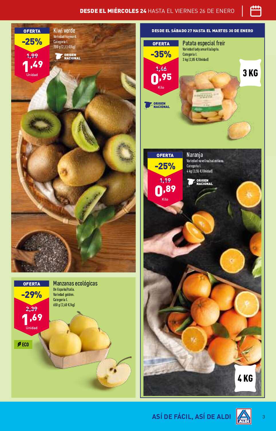 Folleto semanal Aldi. Página 03