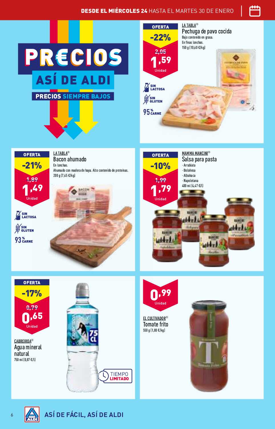 Folleto semanal Aldi. Página 06