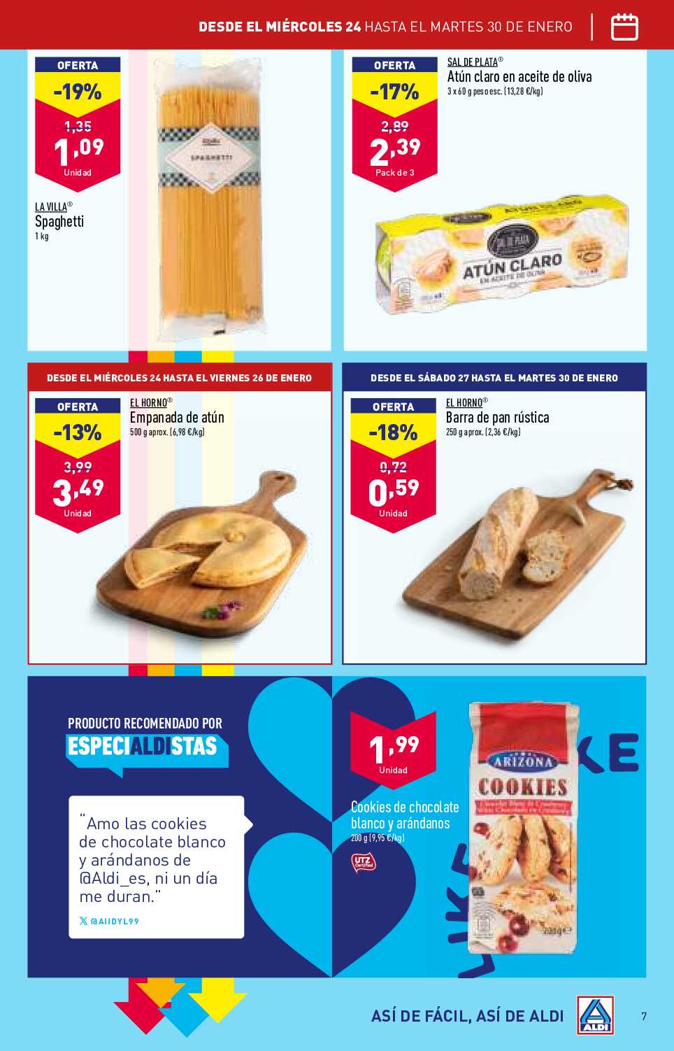 Folleto semanal Aldi. Página 07