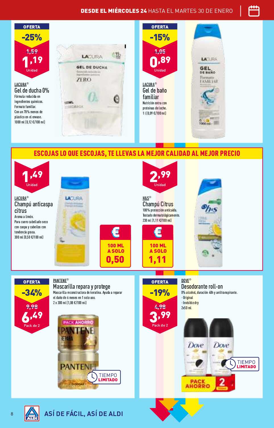 Folleto semanal Aldi. Página 08