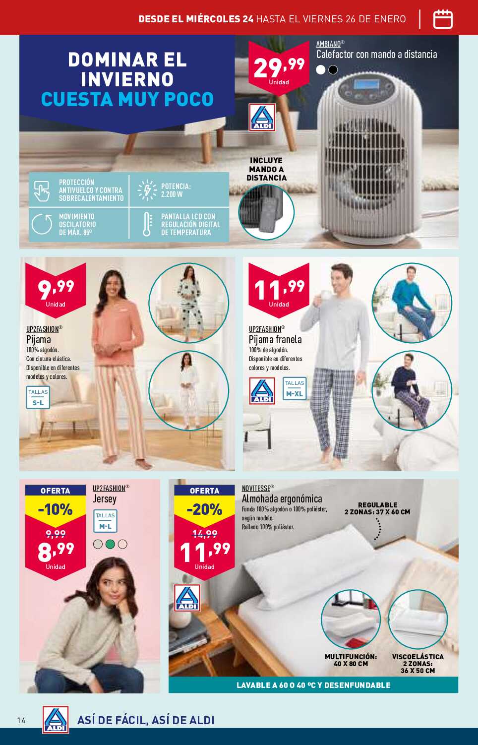 Folleto semanal Aldi. Página 14