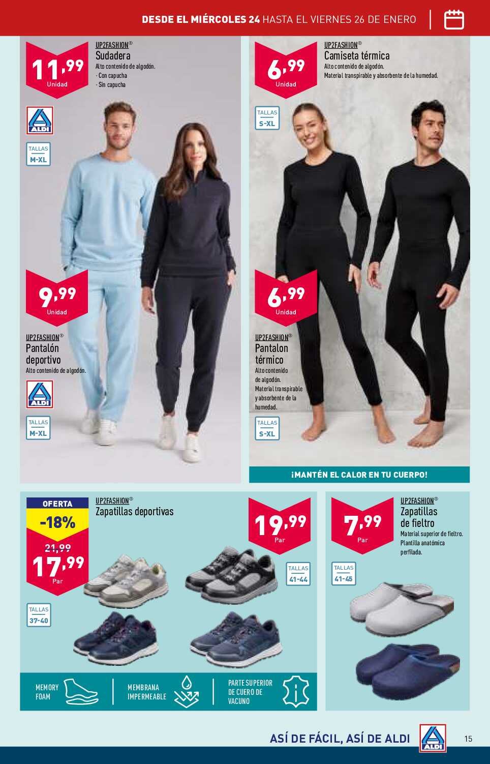 Folleto semanal Aldi. Página 15