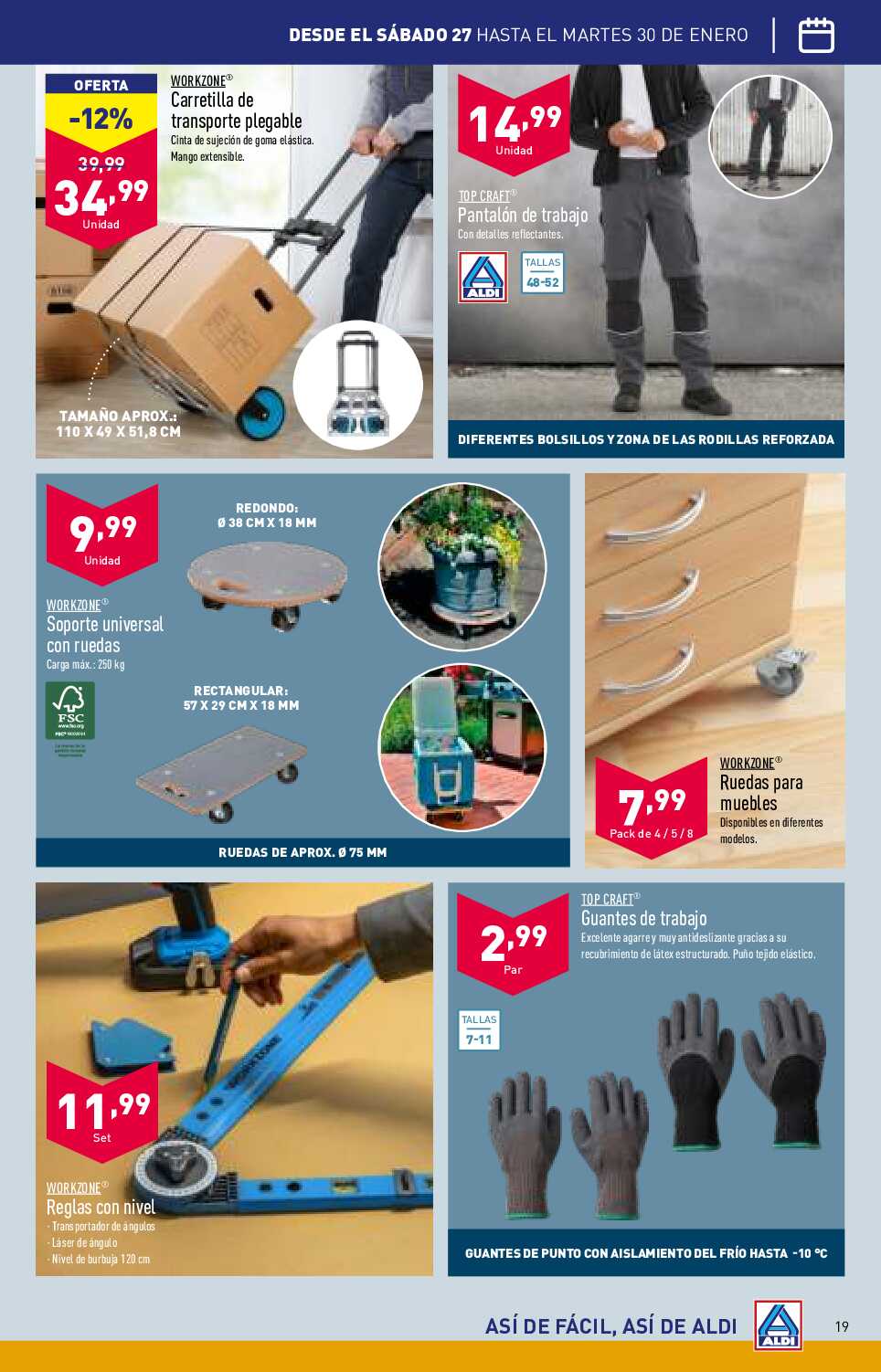Folleto semanal Aldi. Página 19