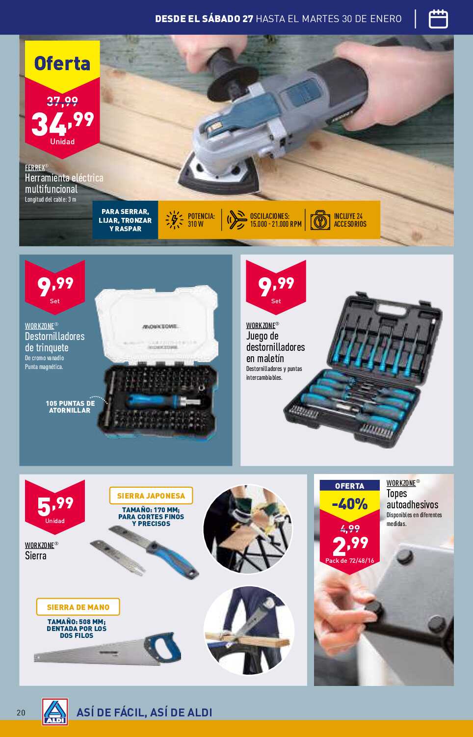 Folleto semanal Aldi. Página 20