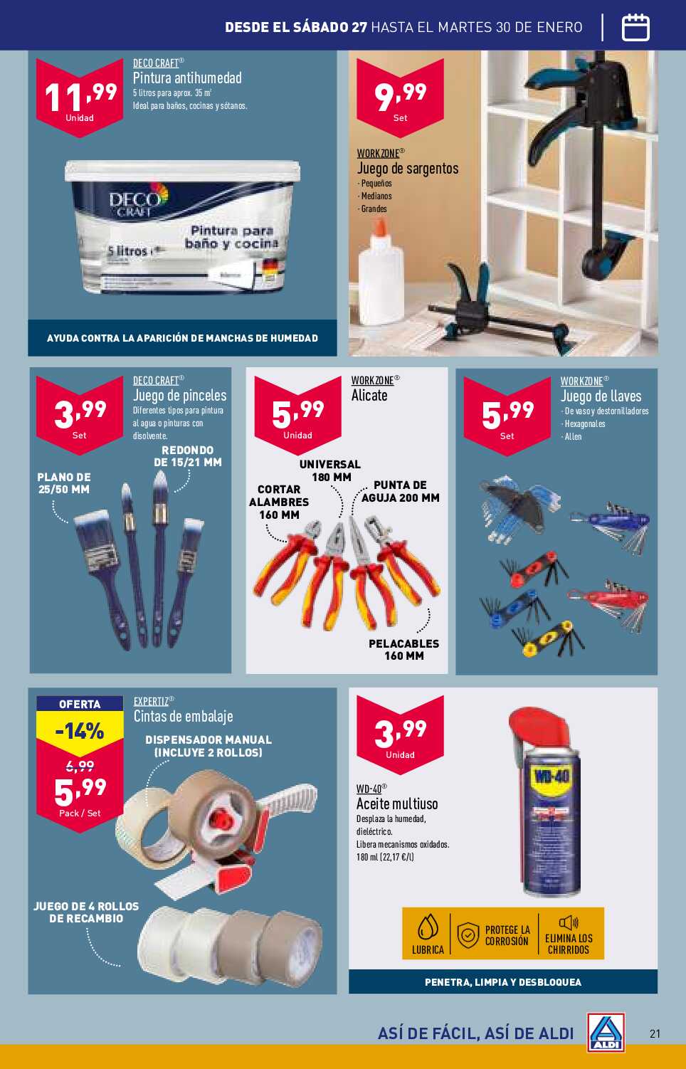 Folleto semanal Aldi. Página 21