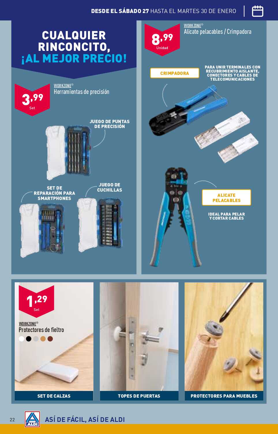 Folleto semanal Aldi. Página 22