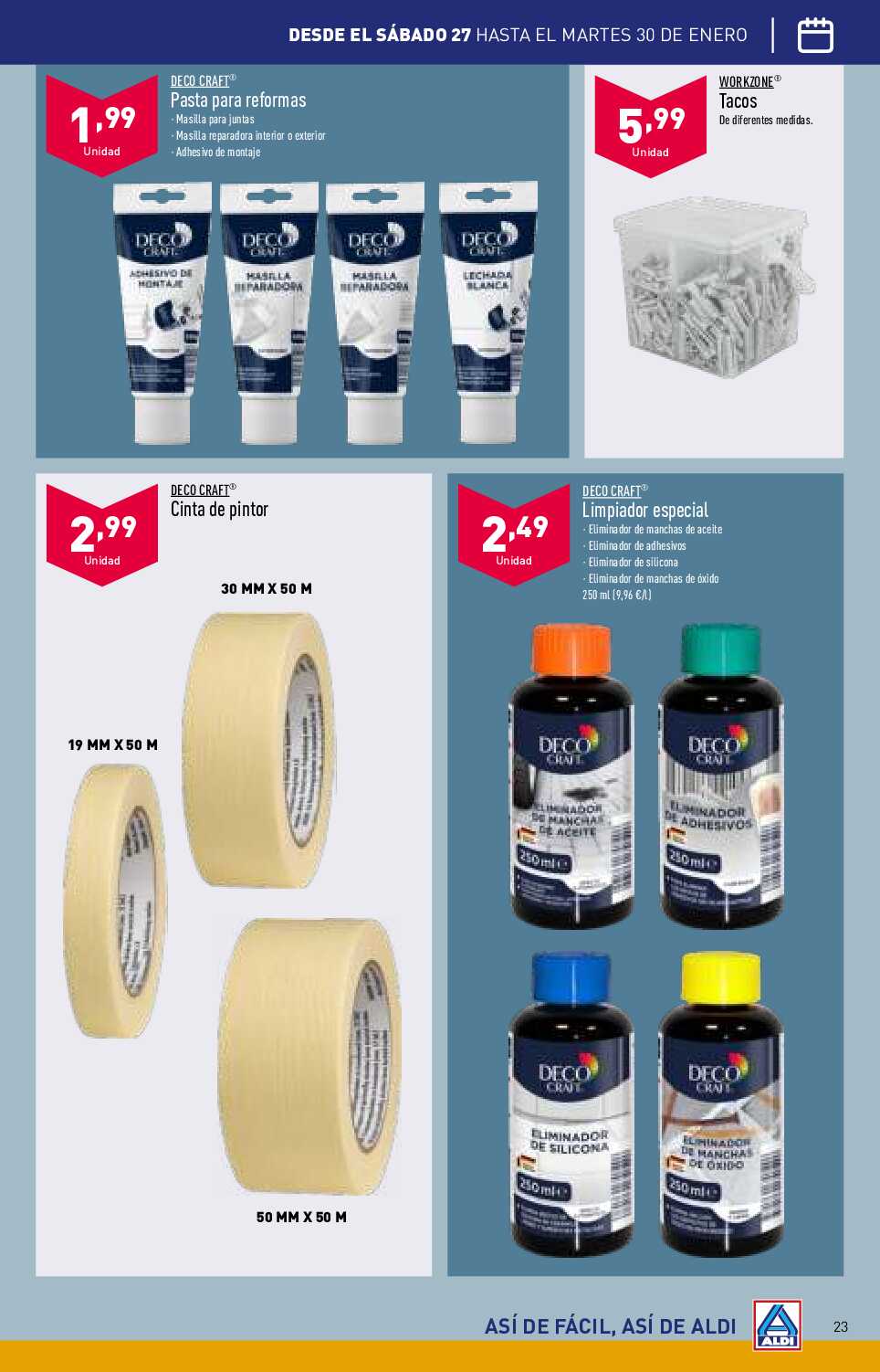Folleto semanal Aldi. Página 23