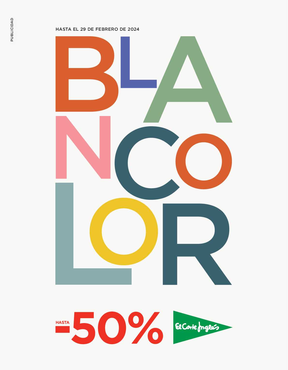 Blancolor El Corte Inglés. Página 01