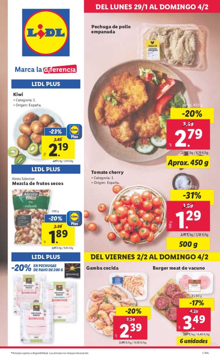 Folleto semanal Lidl. Página de portada
