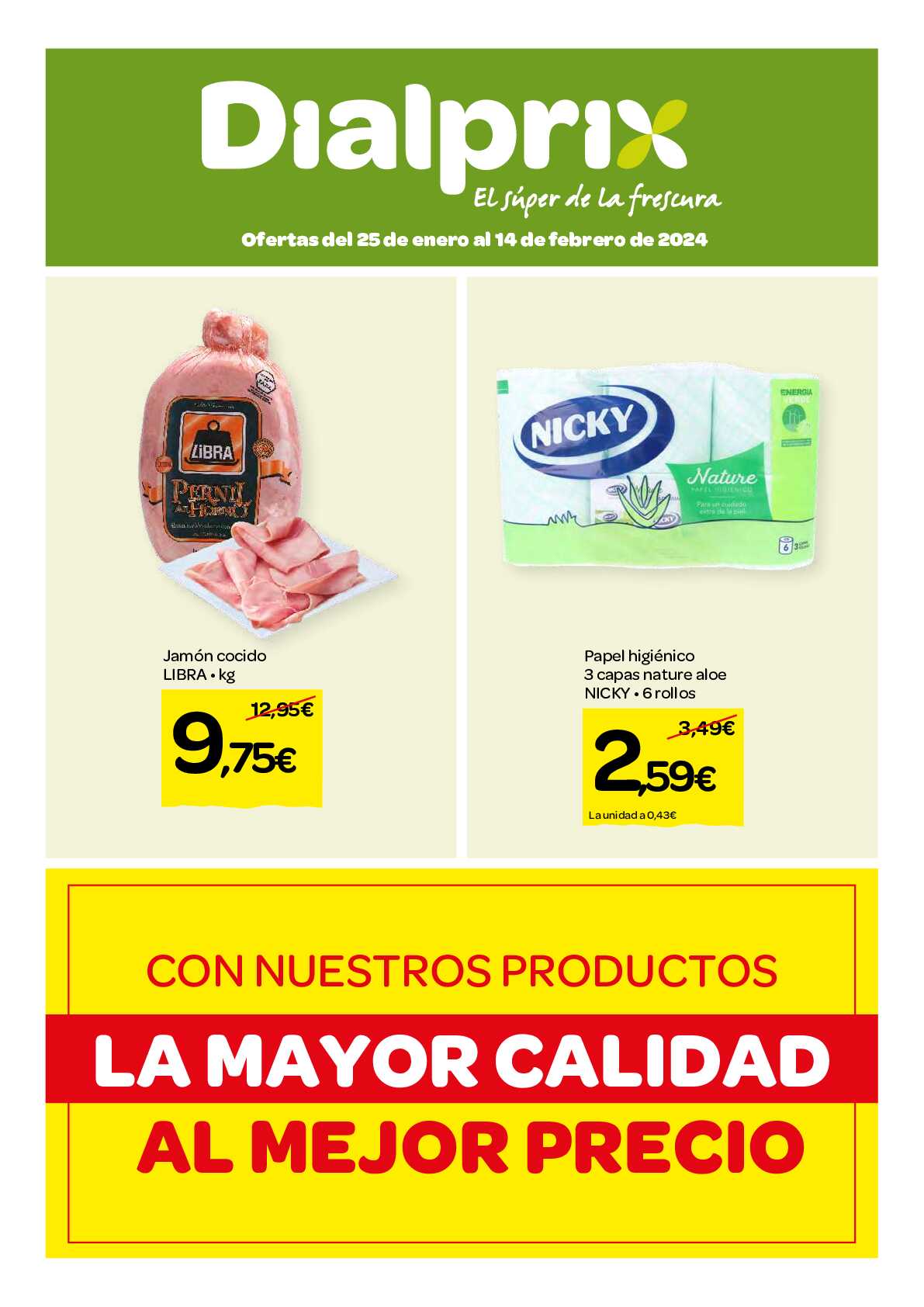 Folleto ofertas Dialprix. Página 01