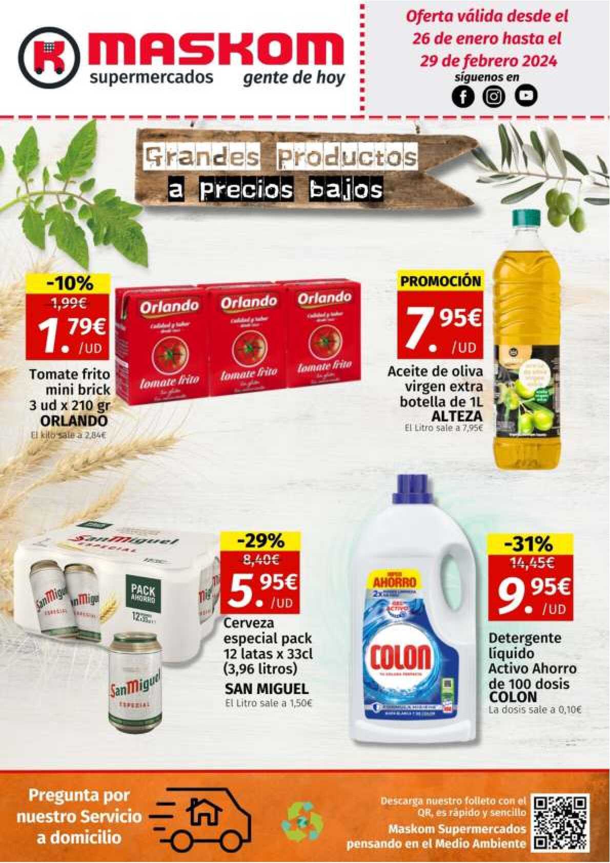 Folleto ofertas febrero Maskom. Página 01