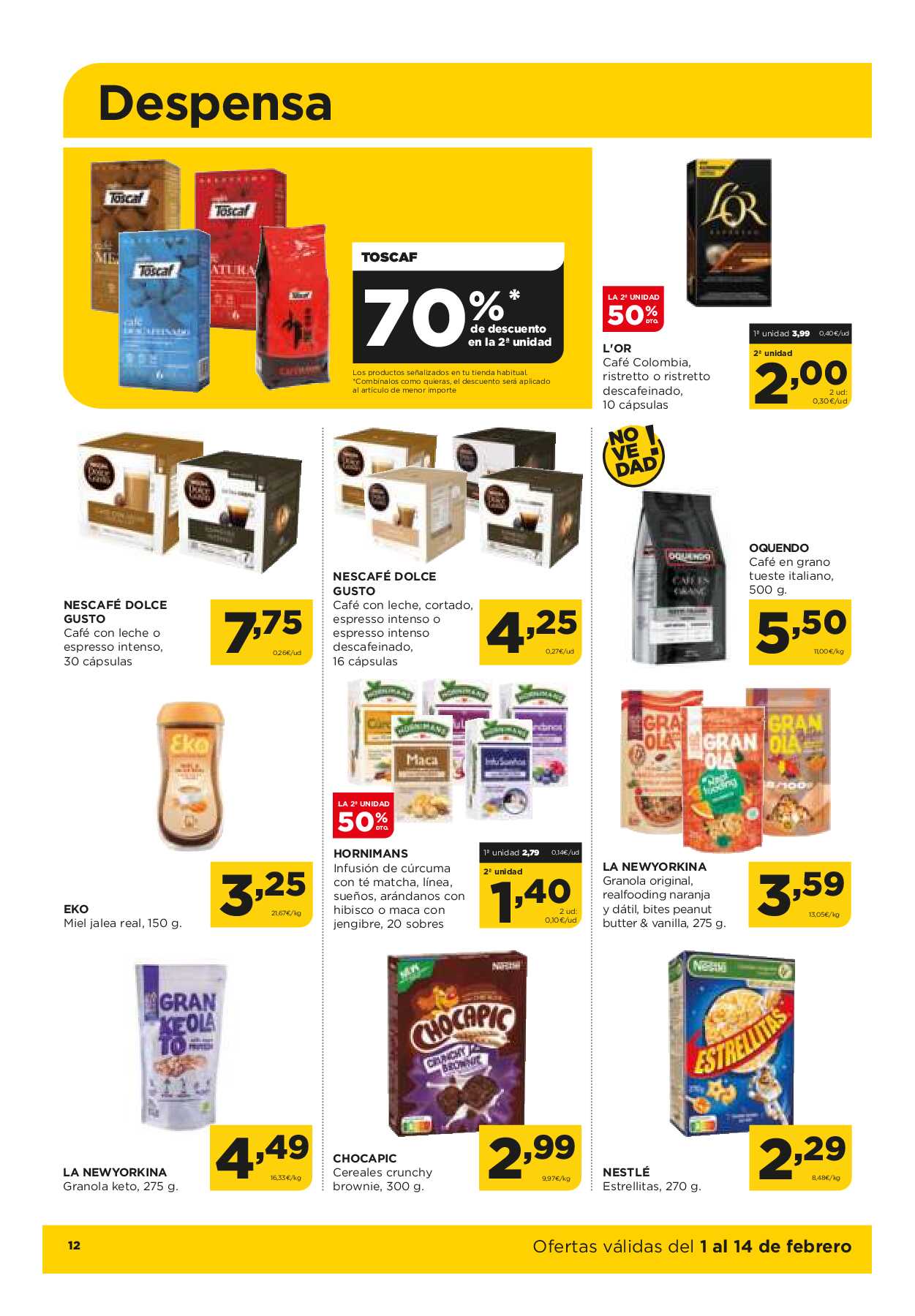 Folleto quincenal Alimerka. Página 12