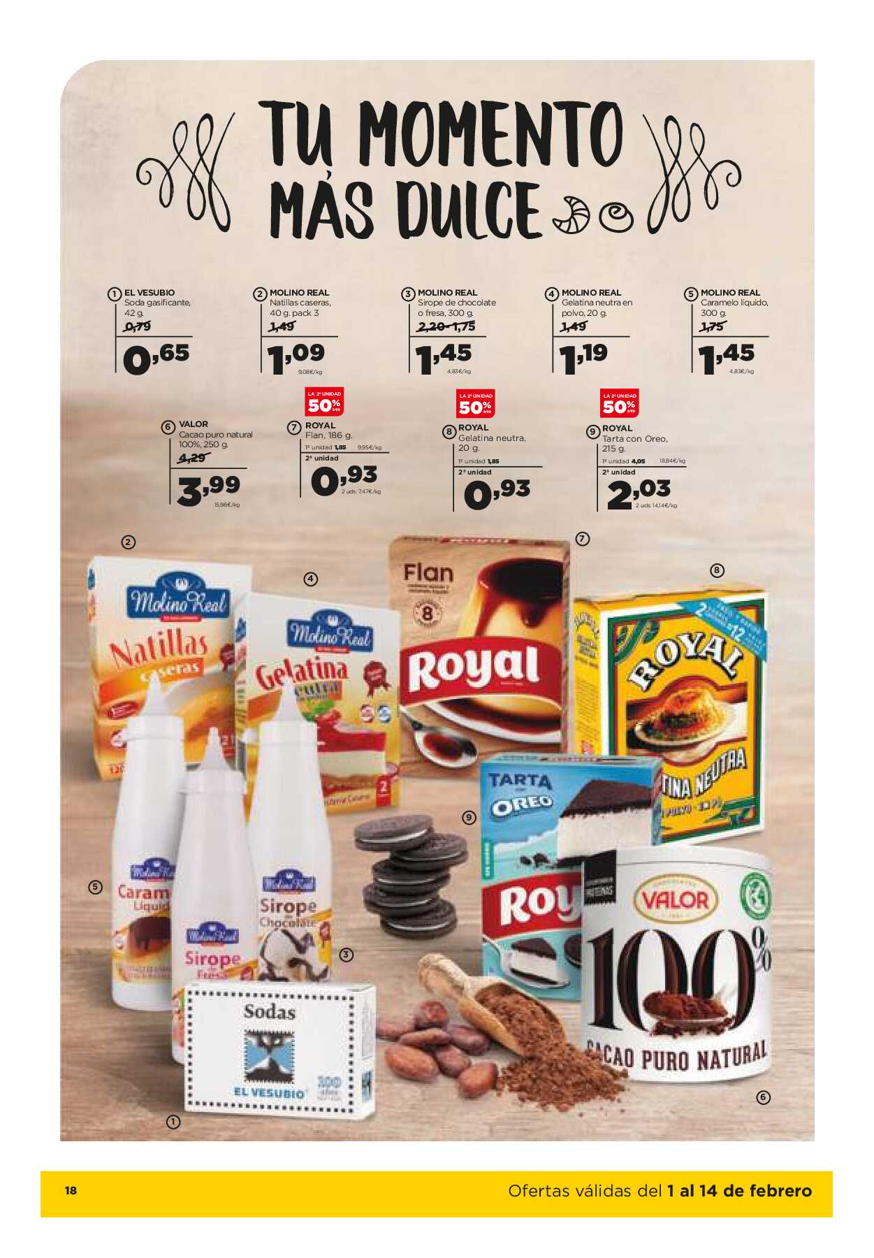 Folleto quincenal Alimerka. Página 18