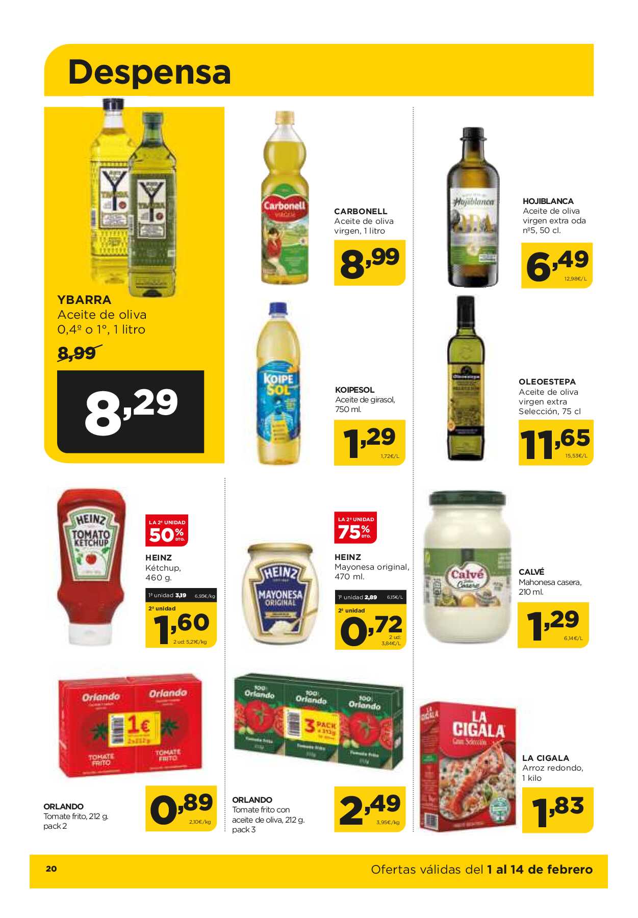 Folleto quincenal Alimerka. Página 20