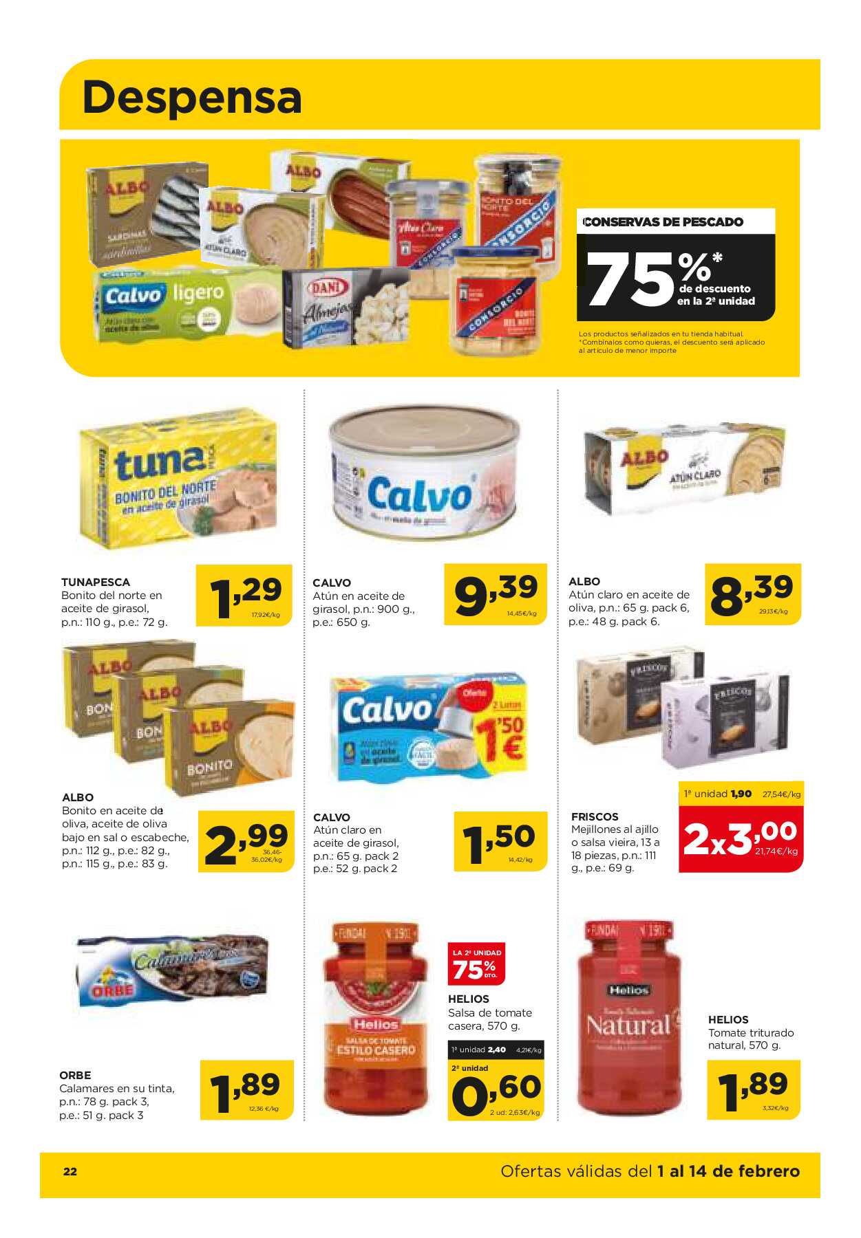 Folleto quincenal Alimerka. Página 22