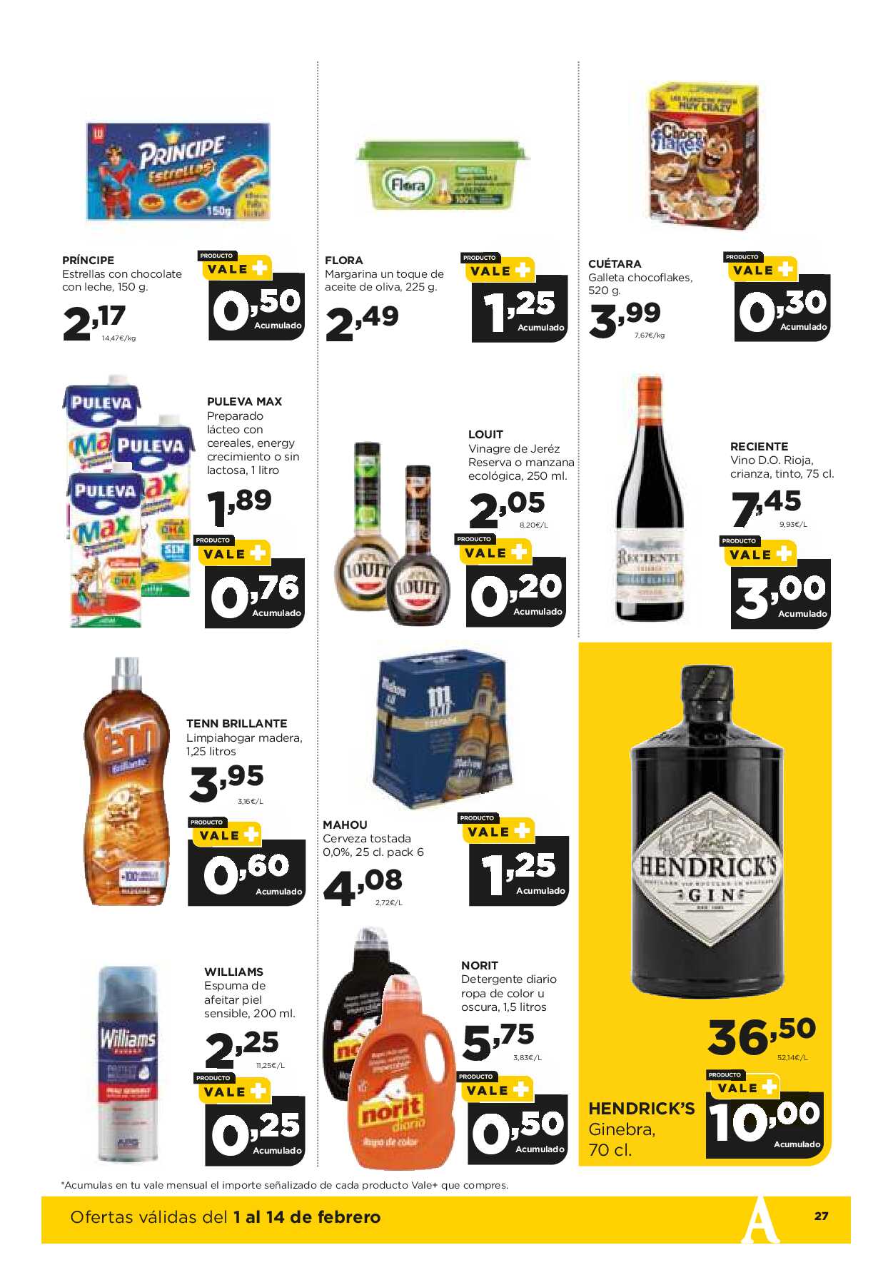 Folleto quincenal Alimerka. Página 27