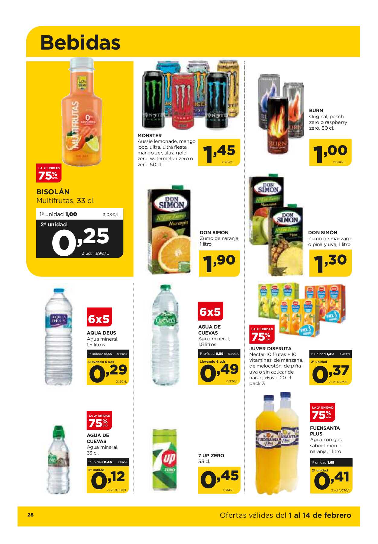 Folleto quincenal Alimerka. Página 28