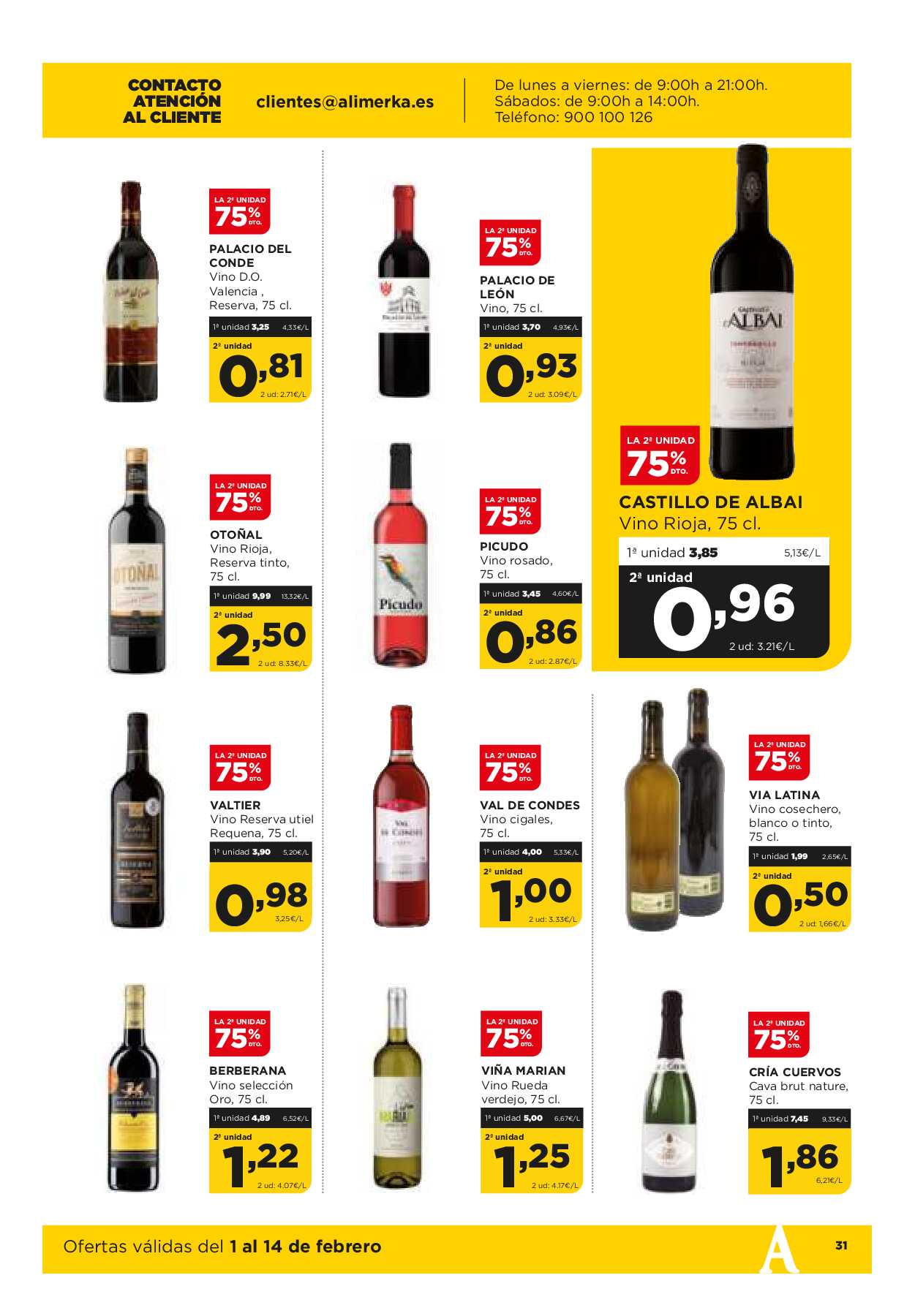 Folleto quincenal Alimerka. Página 31
