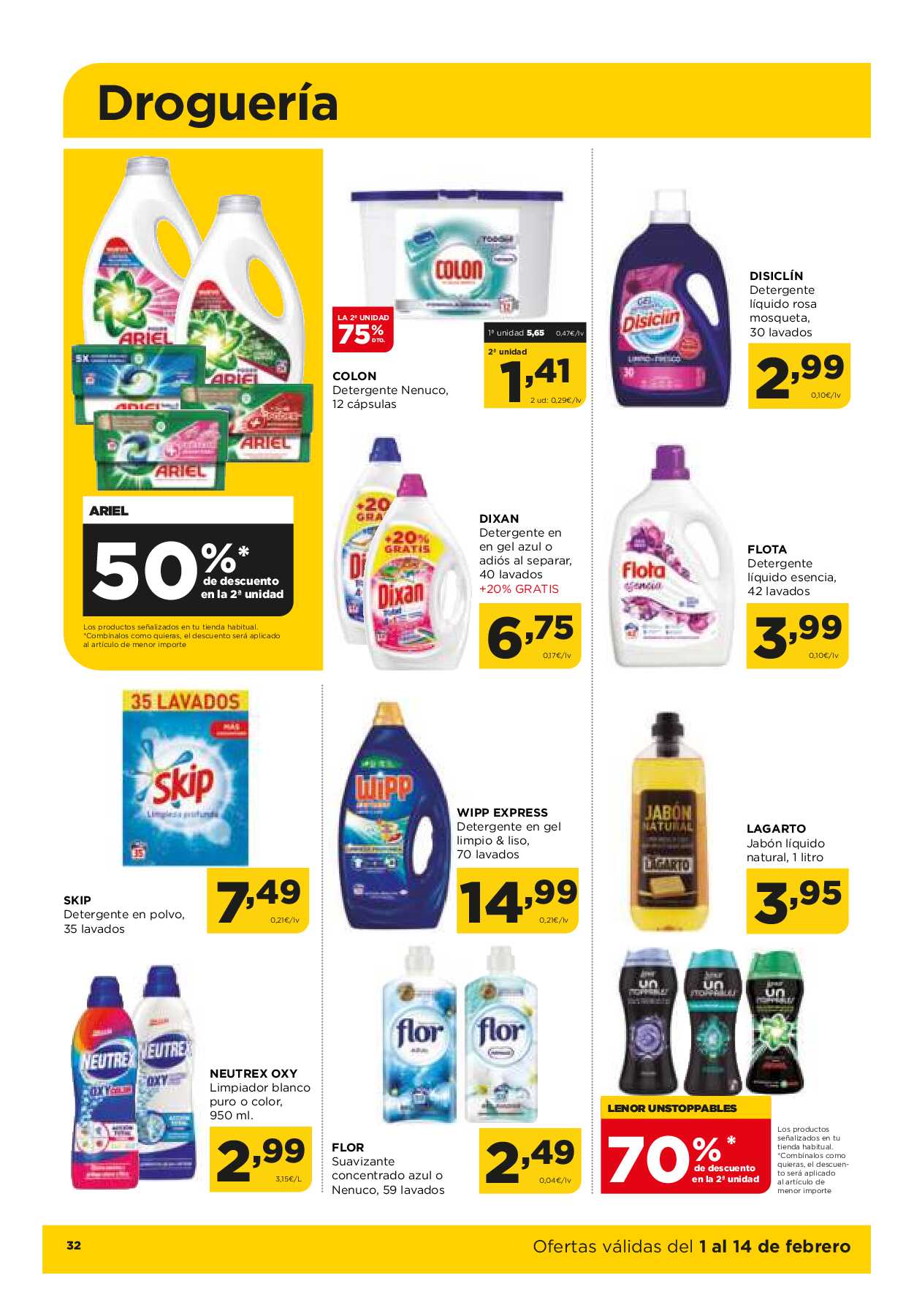 Folleto quincenal Alimerka. Página 32