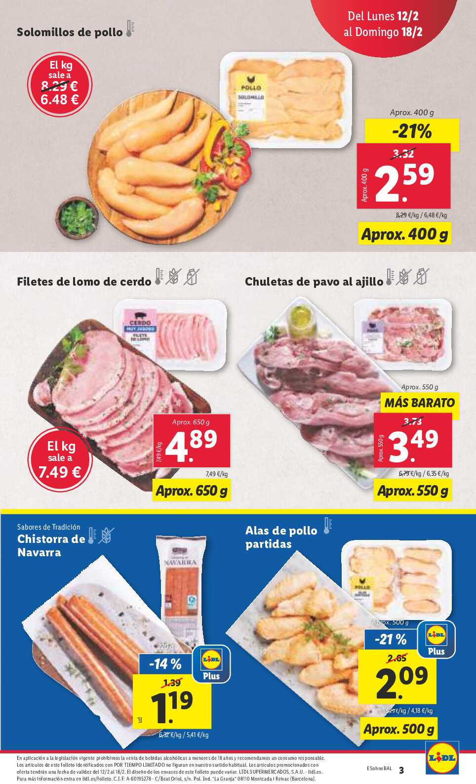 Folleto semanal Lidl. Página 03