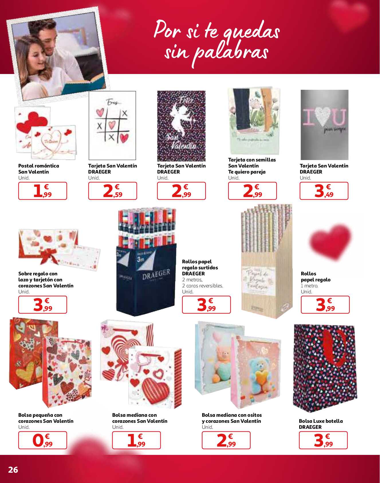 San Valentin te inspira el regalo Alcampo. Página 26