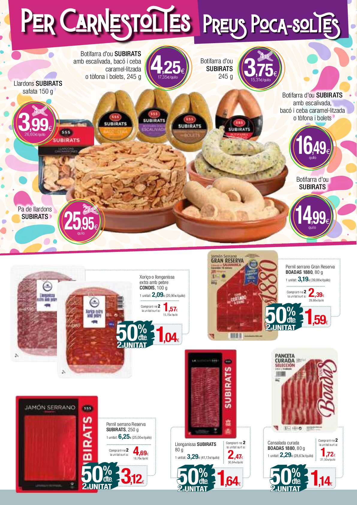 50% de descuento 2ª unidad Condis. Página 04