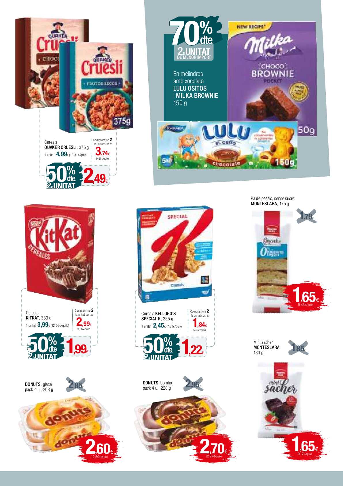 50% de descuento 2ª unidad Condis. Página 09