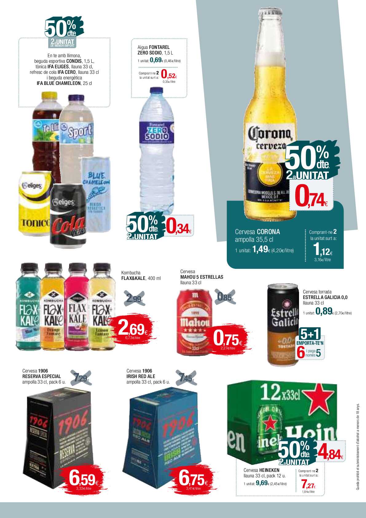 50% de descuento 2ª unidad Condis. Página 17