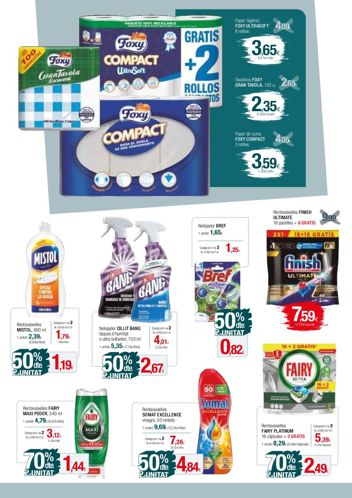 50% de descuento 2ª unidad Condis. Página 21