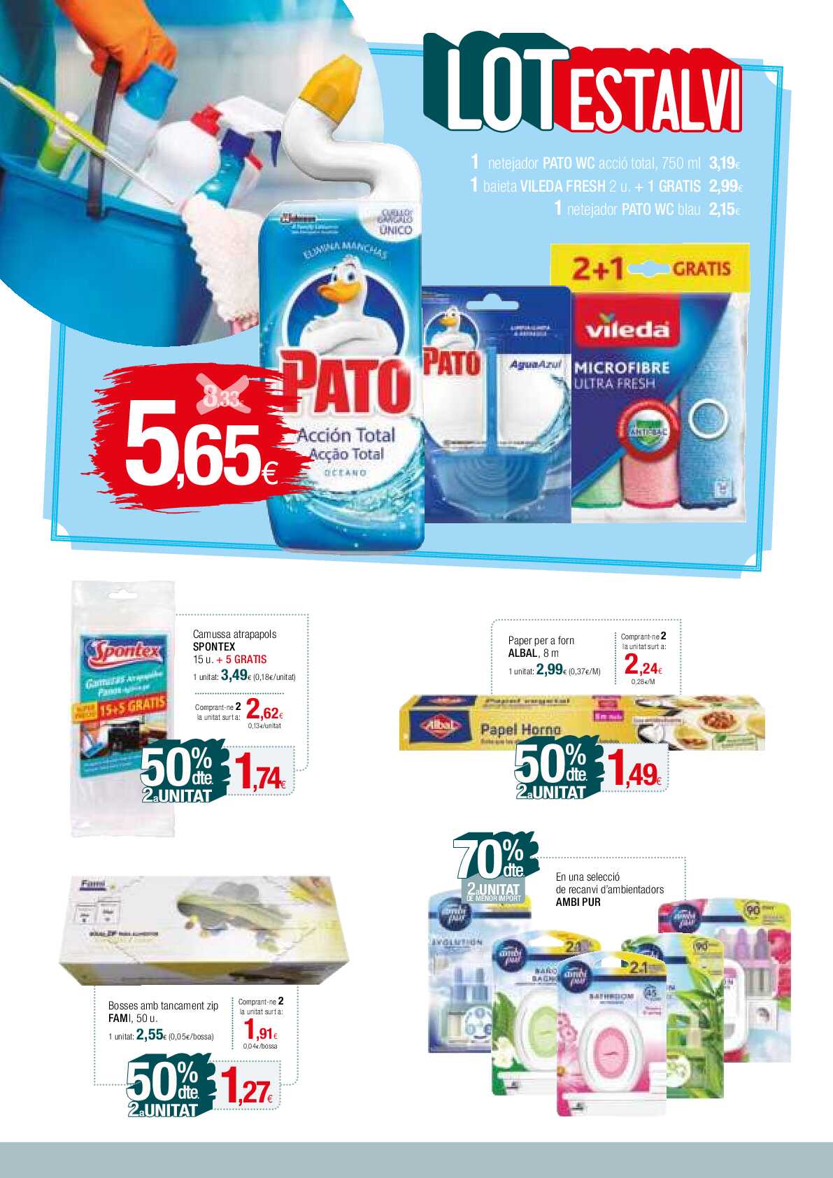 50% de descuento 2ª unidad Condis. Página 22