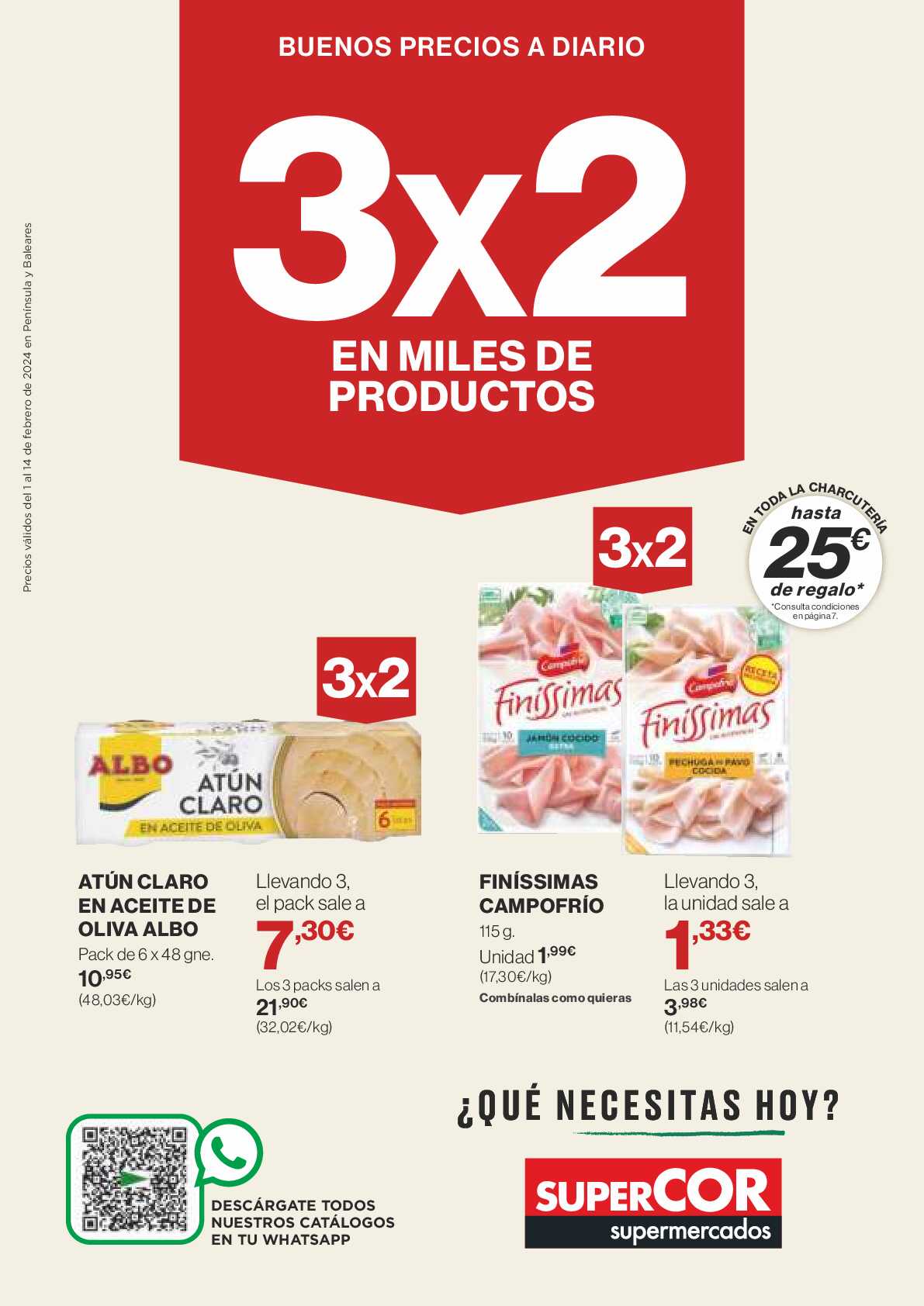 3x2 en miles de productos Supercor. Página 01