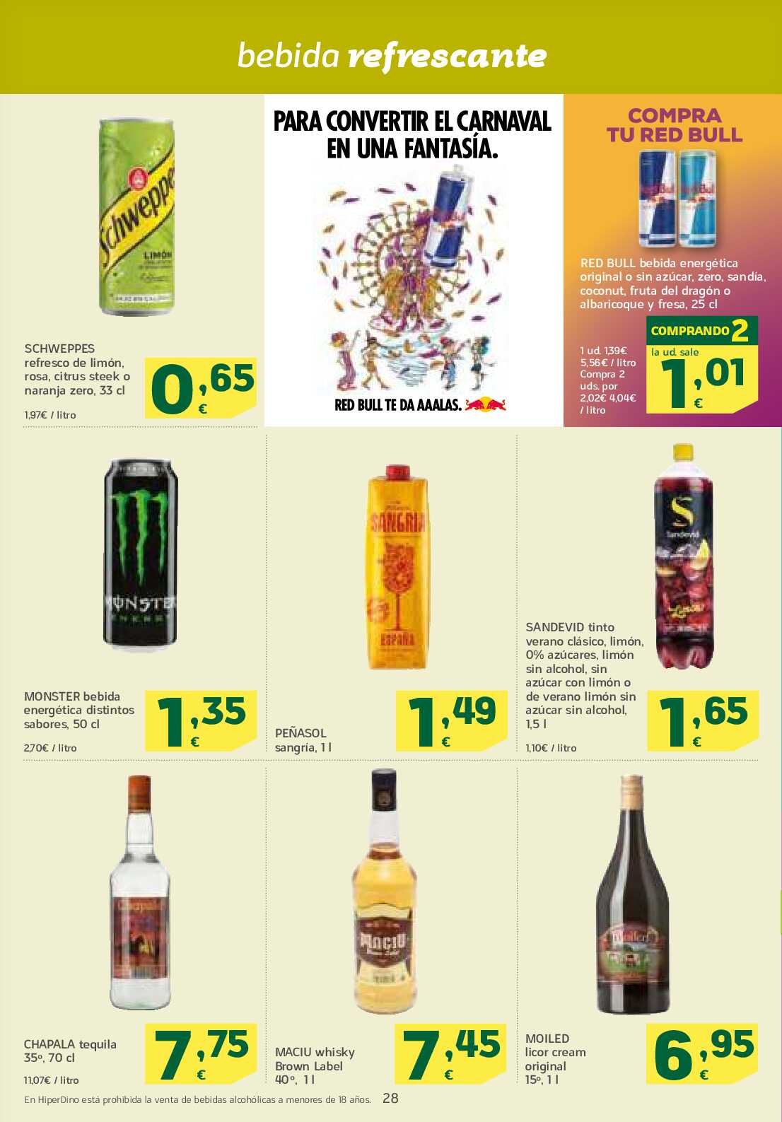 Folleto quincenal HiperDino. Página 28