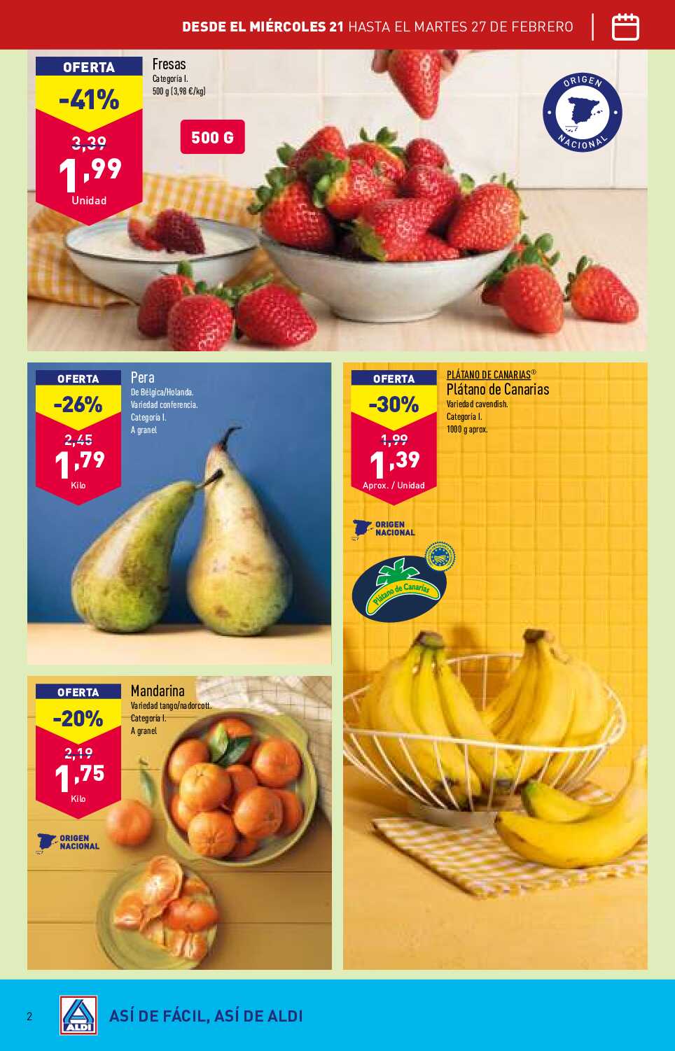 Folleto semanal Aldi. Página 02