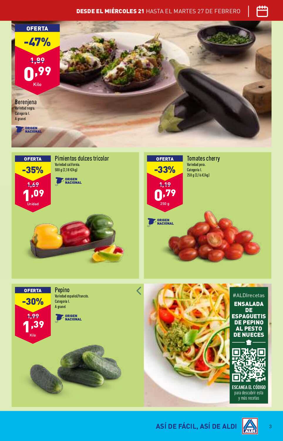 Folleto semanal Aldi. Página 03