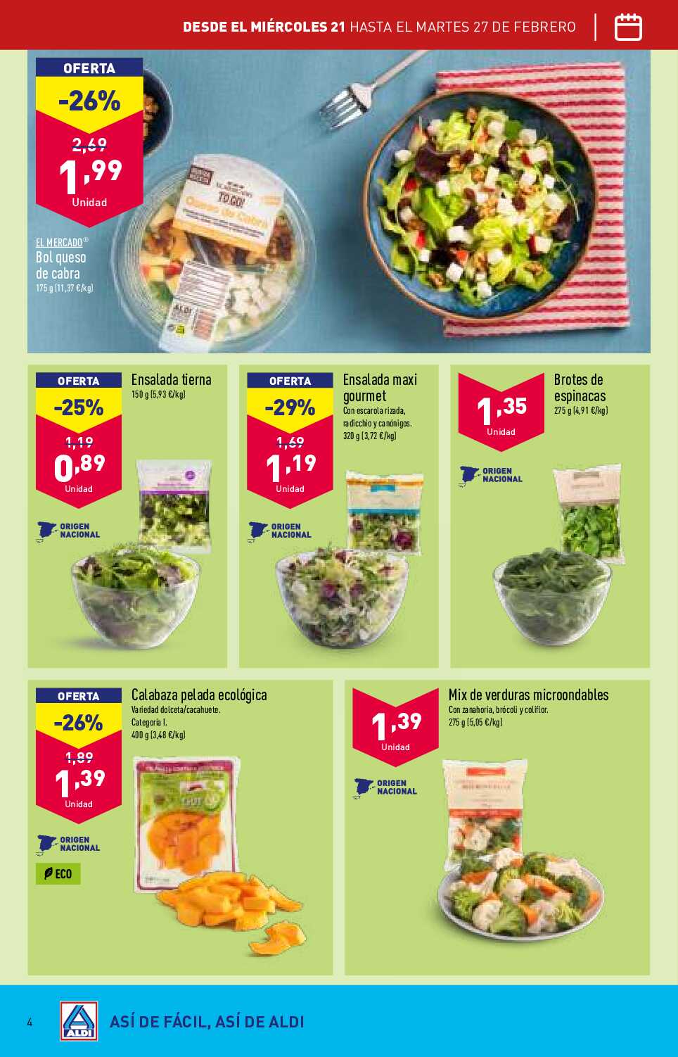 Folleto semanal Aldi. Página 04
