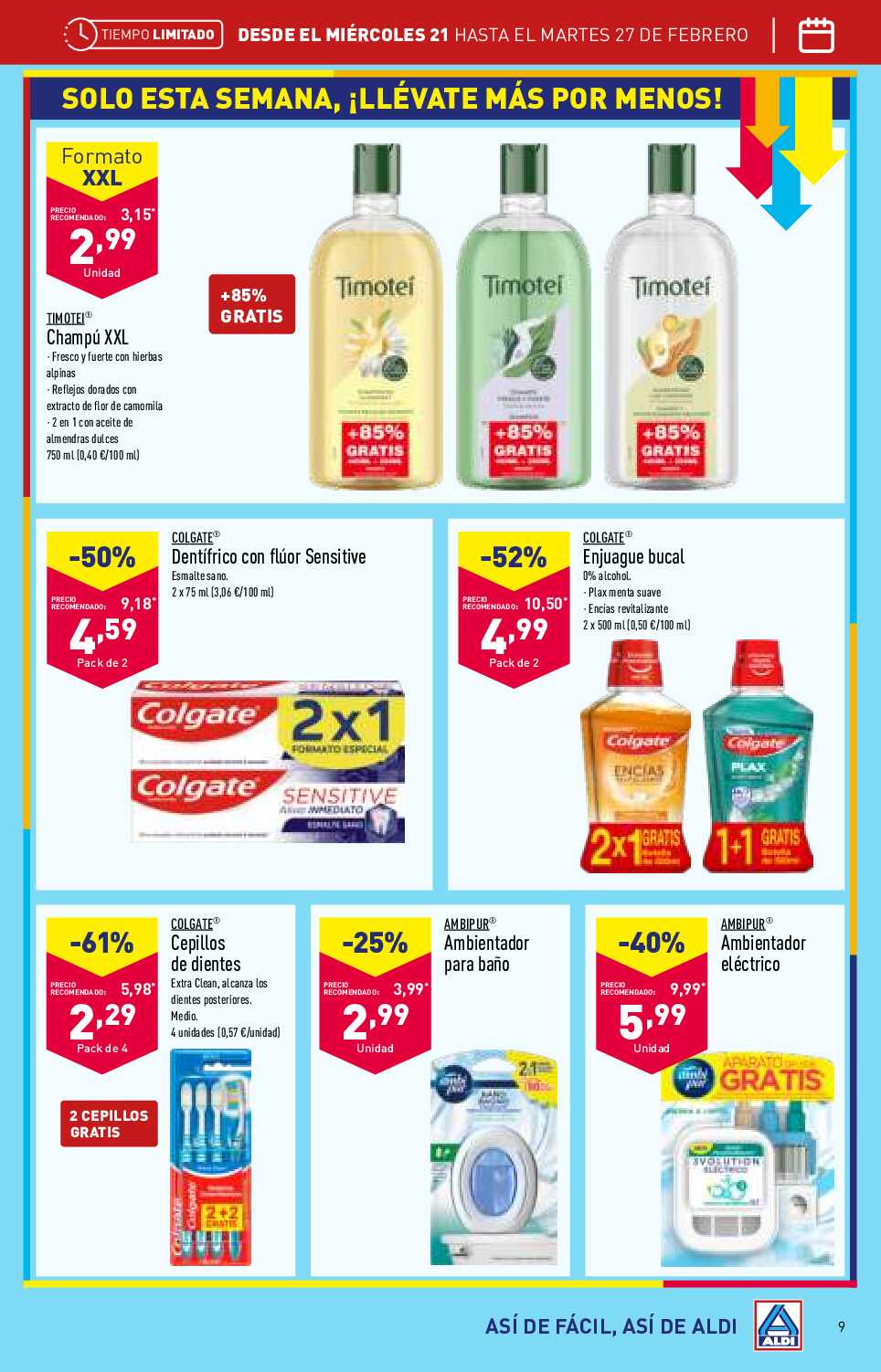 Folleto semanal Aldi. Página 09
