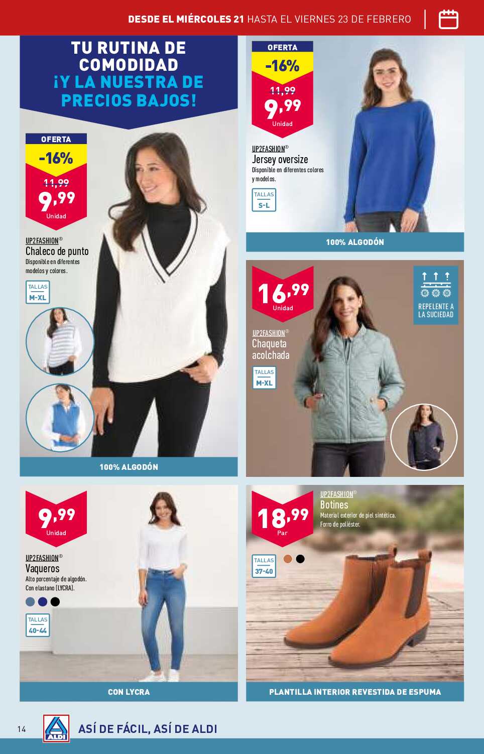 Folleto semanal Aldi. Página 14