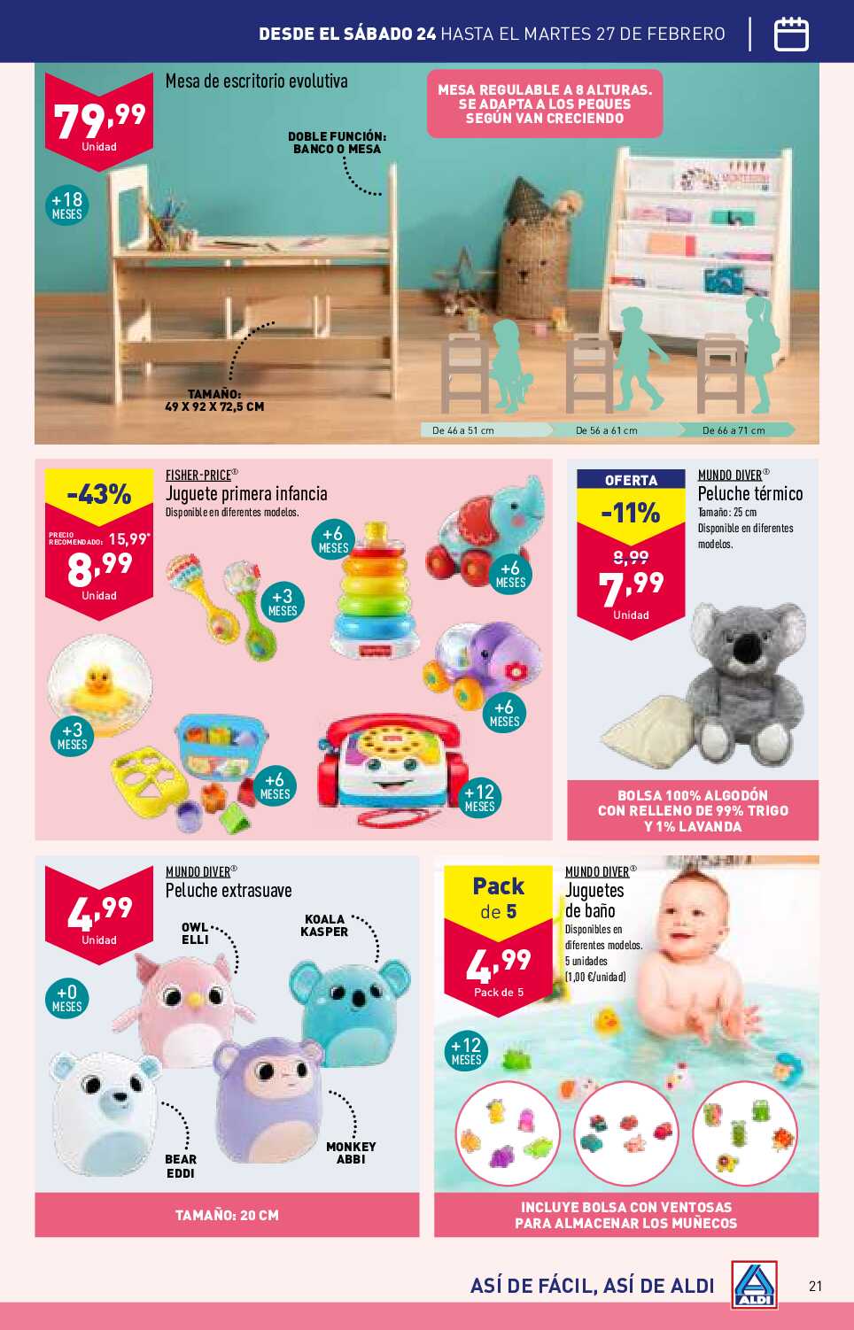 Folleto semanal Aldi. Página 21
