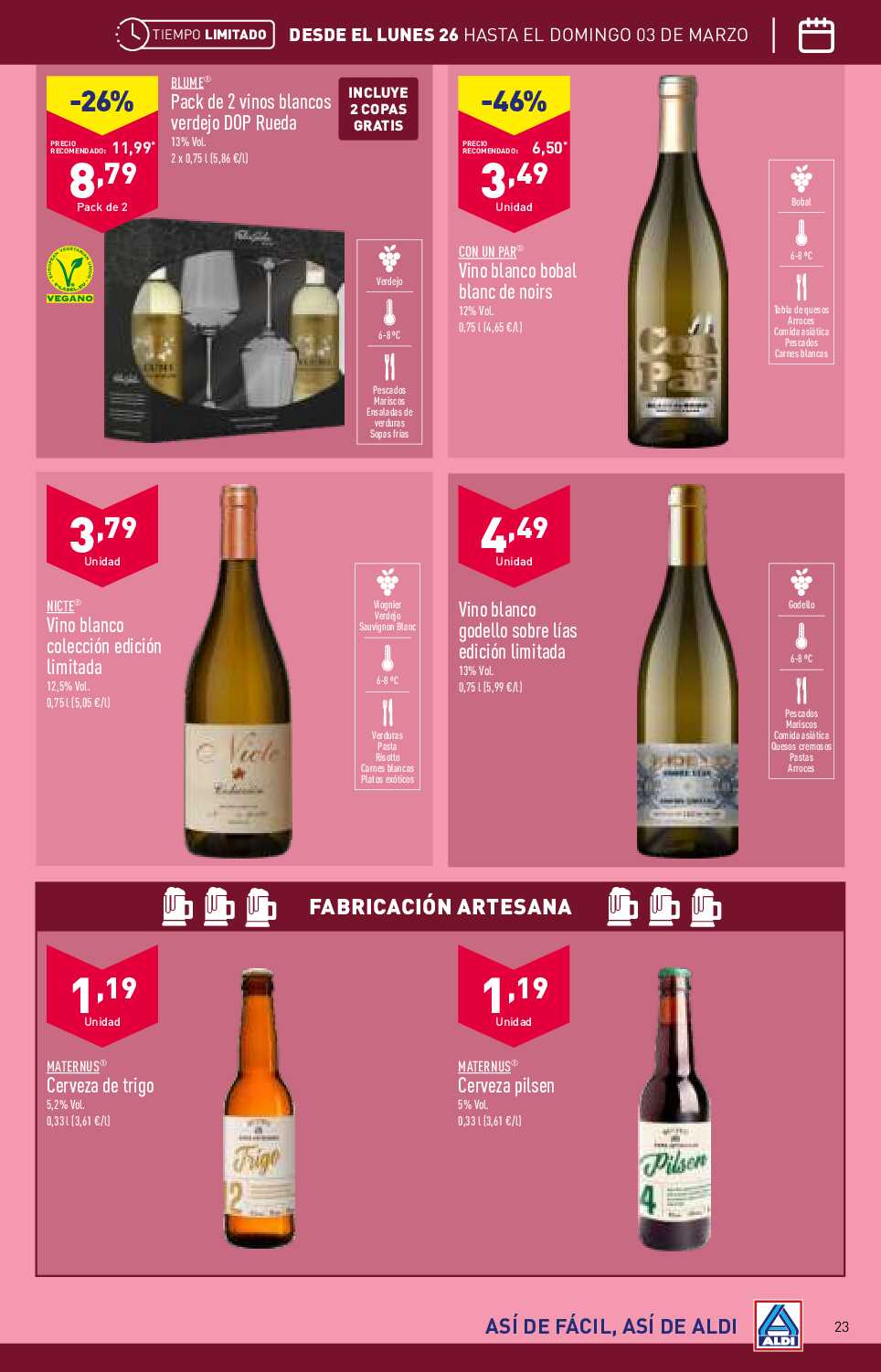 Folleto semanal Aldi. Página 23