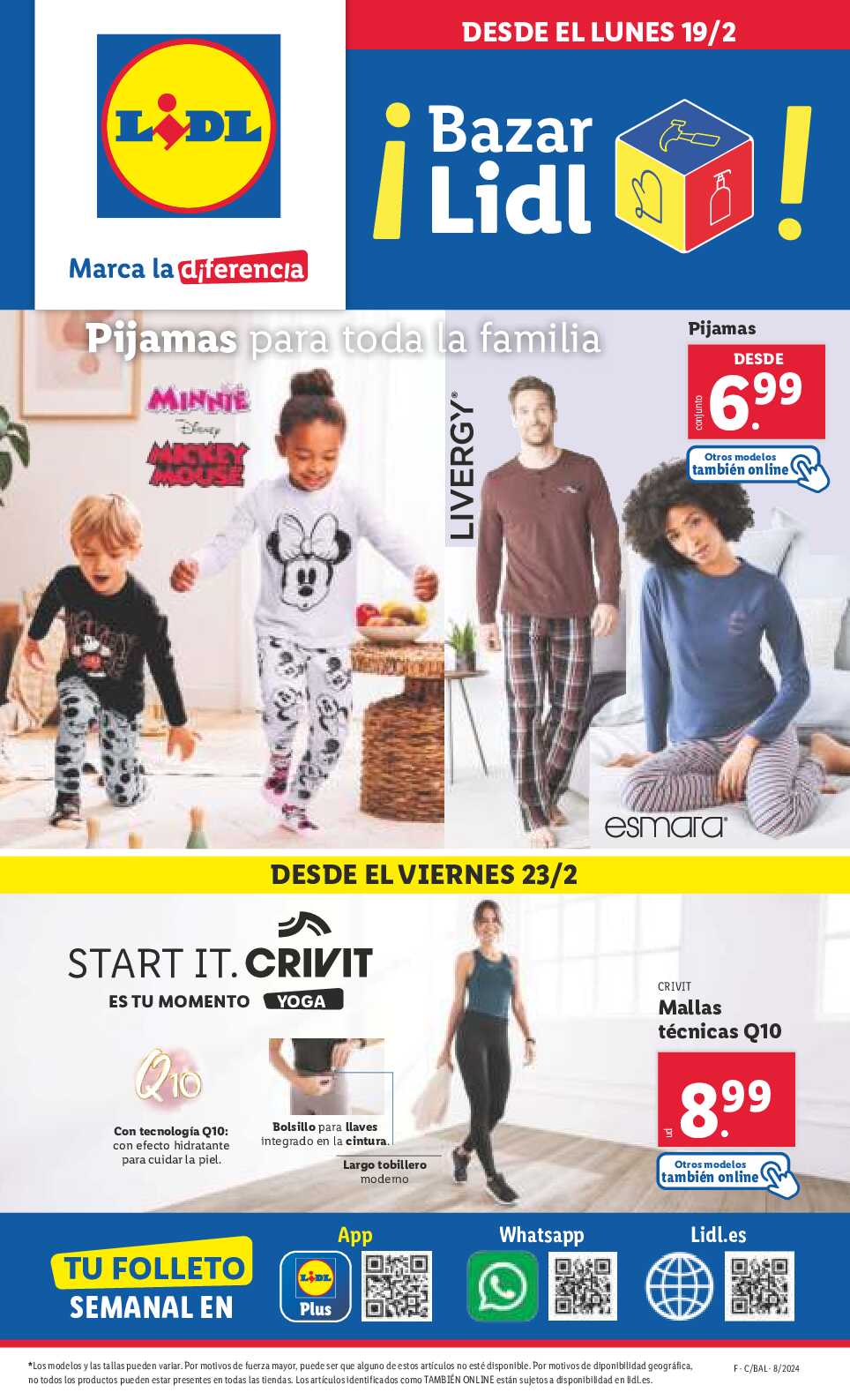 Folleto semanal bazar Lidl. Página 01