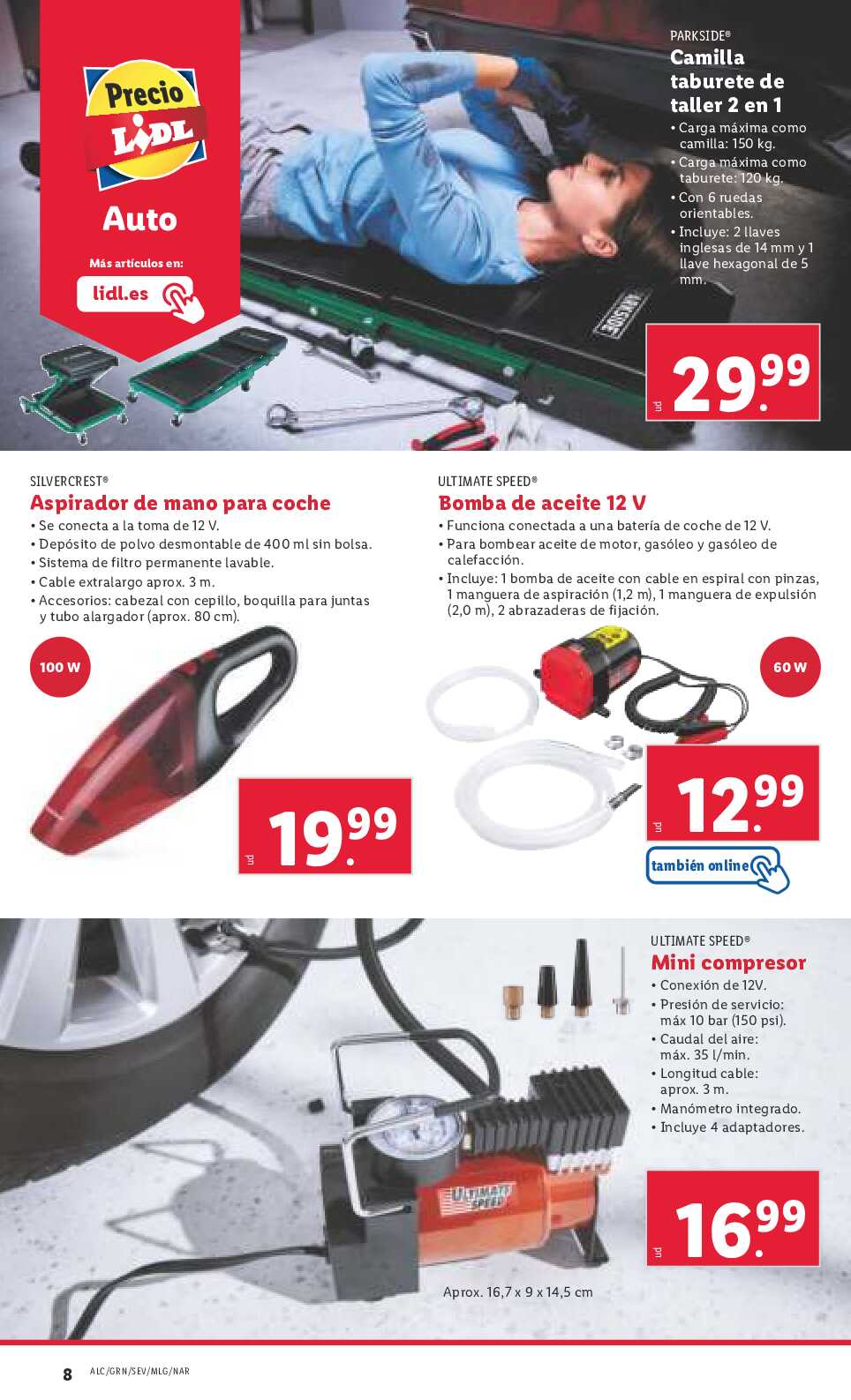 Folleto semanal bazar Lidl. Página 08