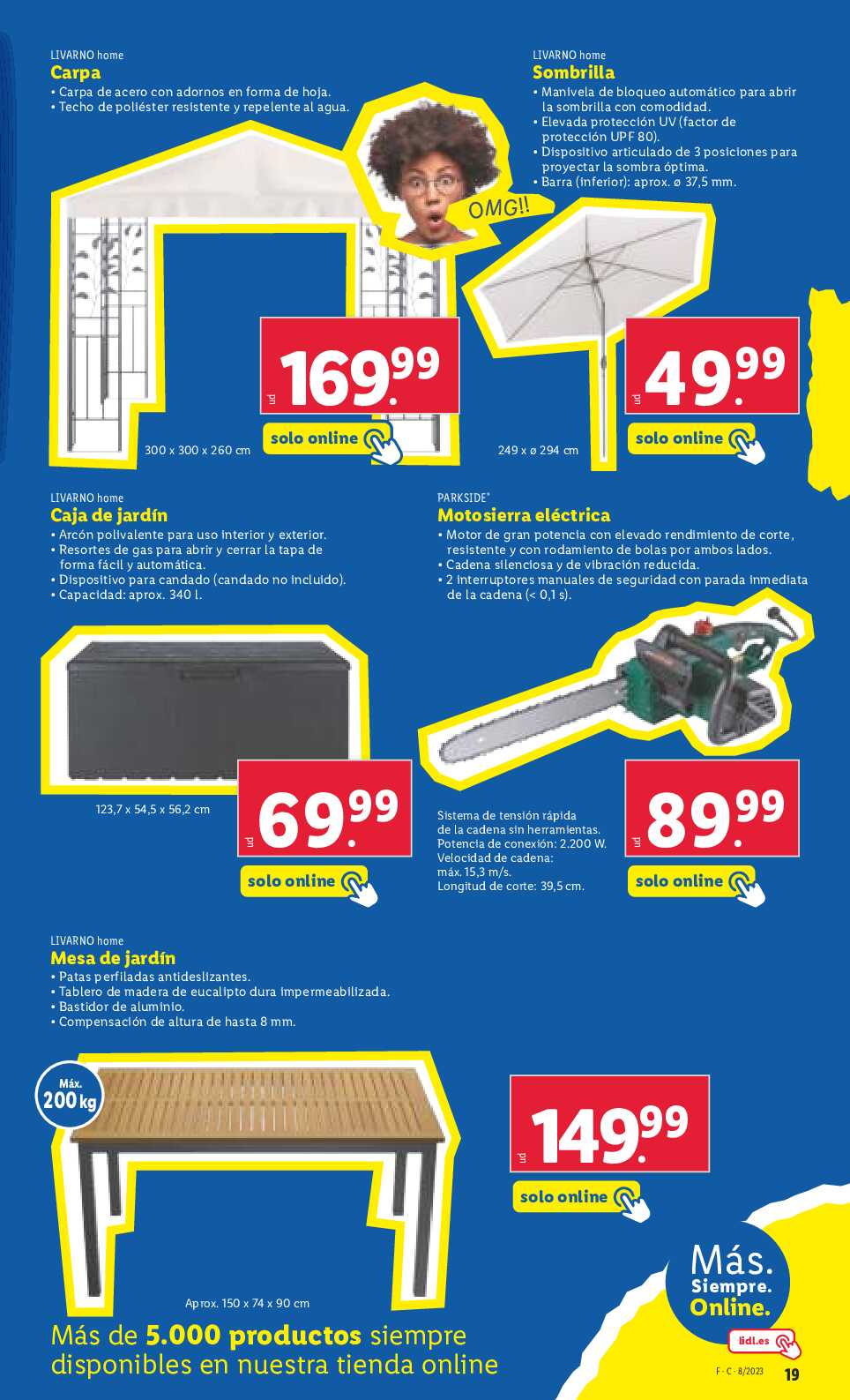 Folleto semanal bazar Lidl. Página 19