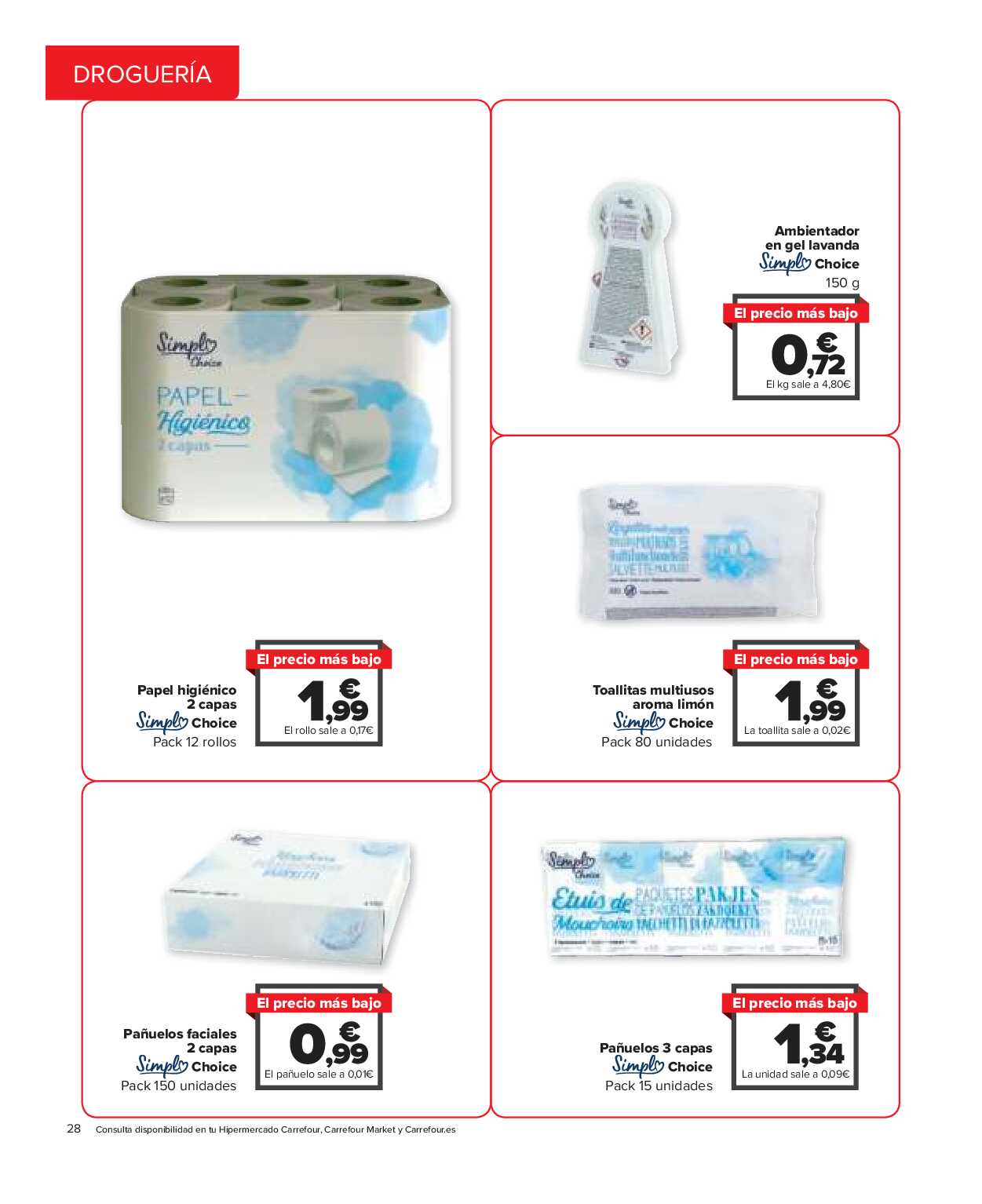 El precio más bajo Carrefour. Página 28
