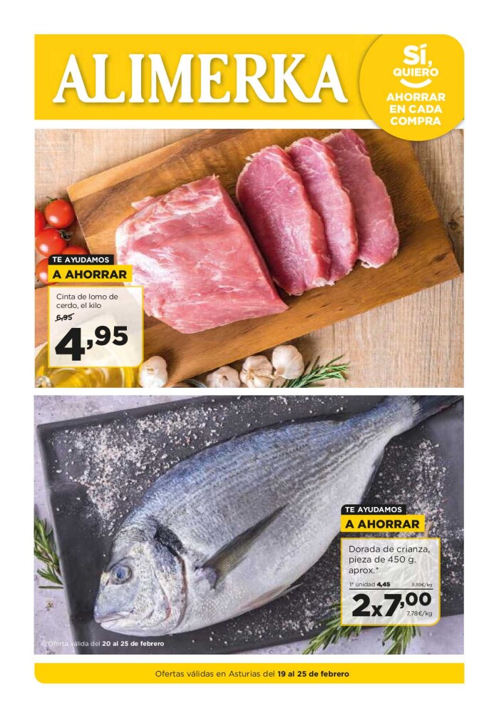 Ofertas semanales Alimerka. Página de portada