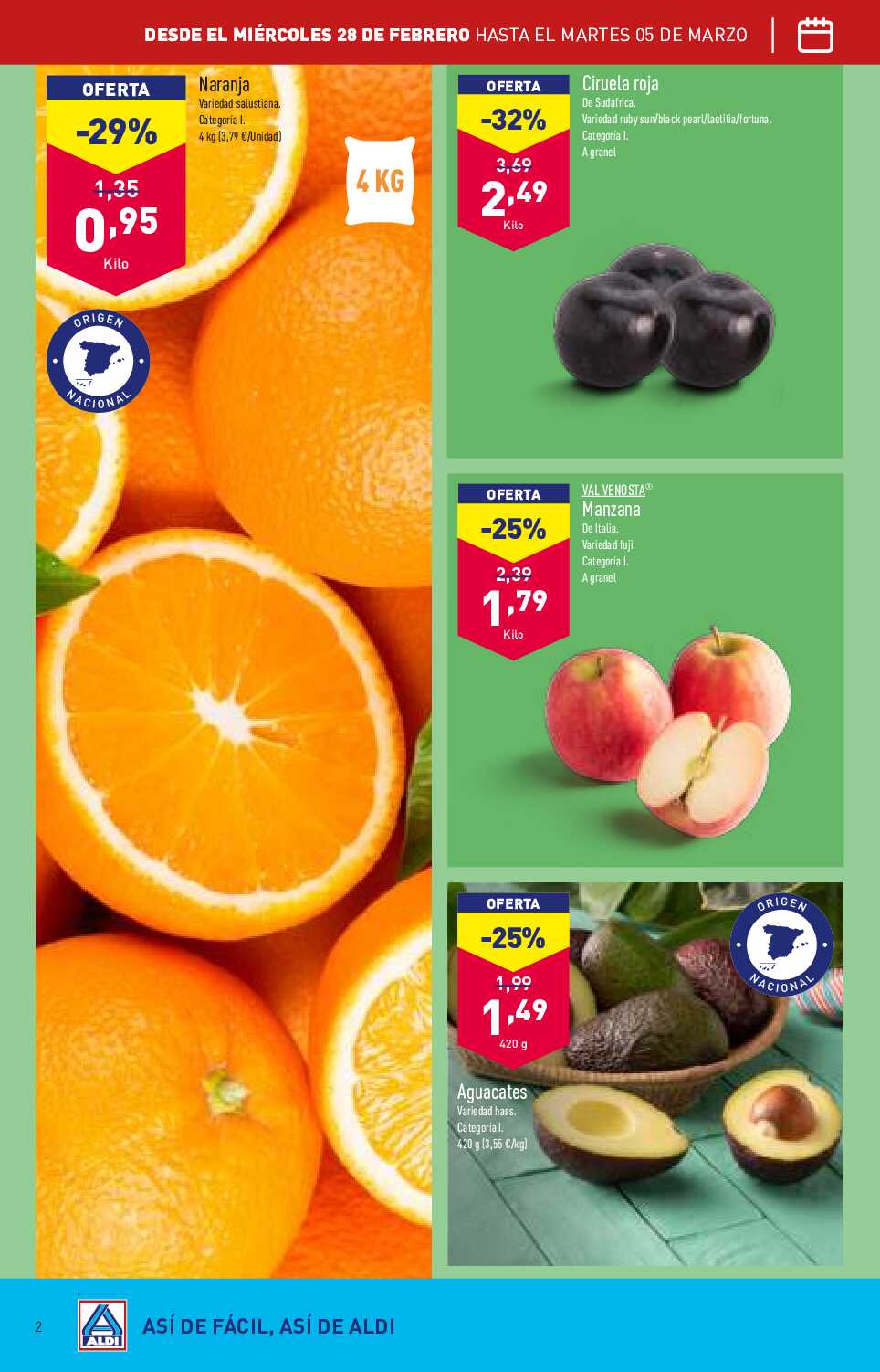 Folleto semanal Aldi. Página 02