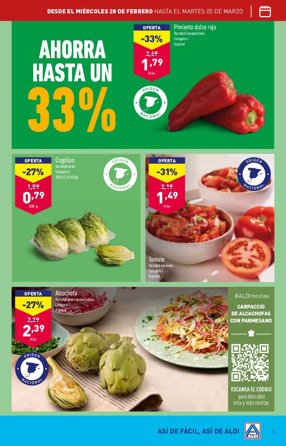 Folleto semanal Aldi. Página 03