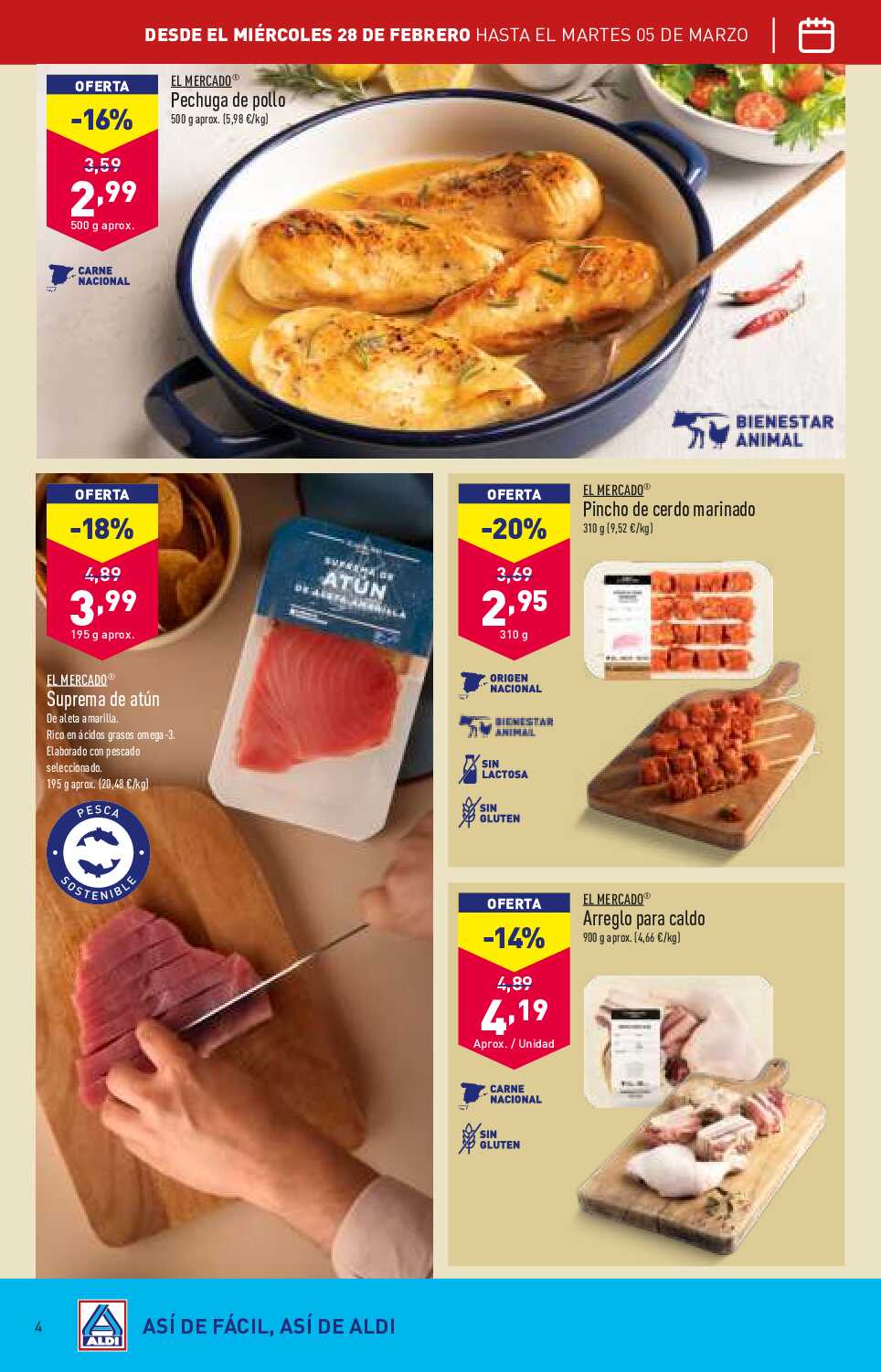 Folleto semanal Aldi. Página 04
