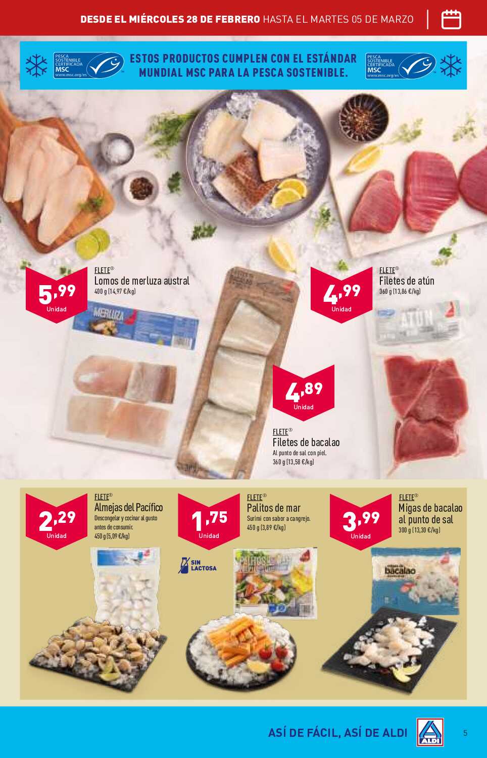 Folleto semanal Aldi. Página 05