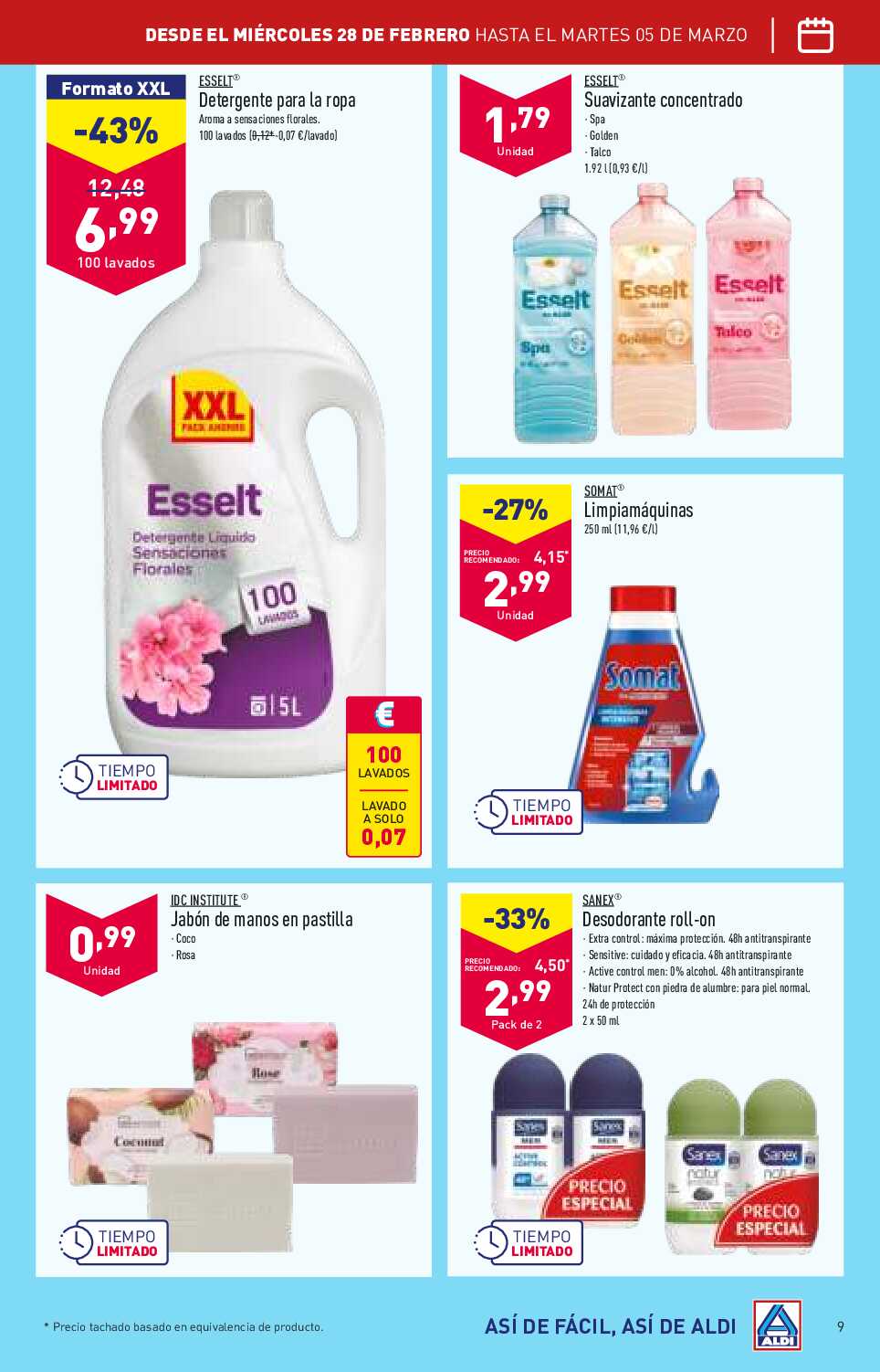 Folleto semanal Aldi. Página 09